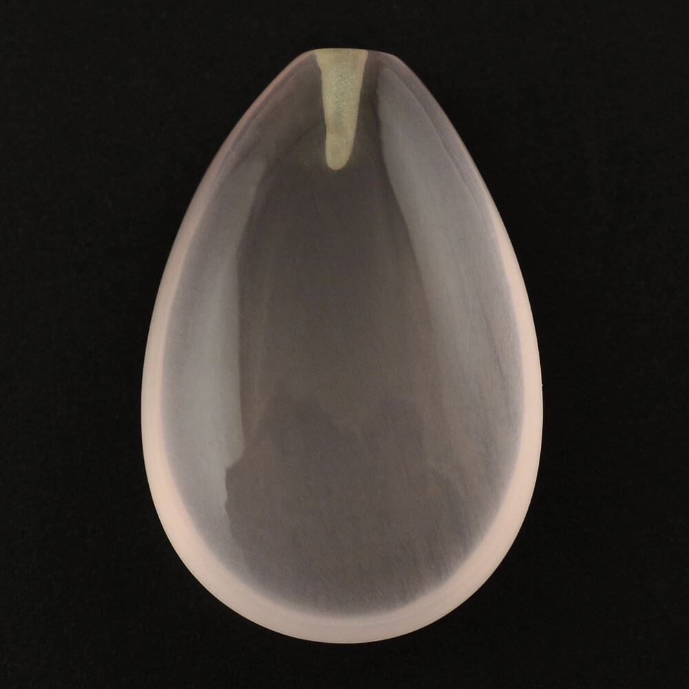 ROSE QUARTZ LENTIL PEAR (HALF DRILL) TRANSPARENT (MEDIUM) 18X12MM 10.9 Cts.