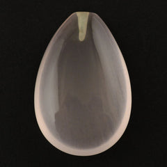 ROSE QUARTZ LENTIL PEAR (HALF DRILL) TRANSPARENT (MEDIUM) 18X12MM 10.9 Cts.