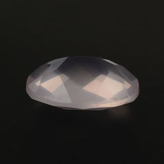 ROSE QUARTZ CHECKER CUT OVAL (SEMI-MILKY) (NICE COLOR) 9X7MM 1.57 Cts.