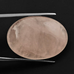 ROSE QUARTZ OVAL CAB (MILKY) 28X20MM 37.15 Cts.