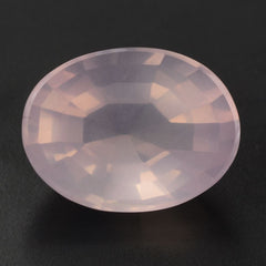 ROSE QUARTZ STEP CUT BACK HIGHDOOM OVAL CAB (SEMI- MILKY) (NICE COLOR) 16X12MM 9.23 Cts.