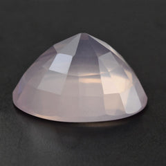 ROSE QUARTZ STEP CUT BACK HIGHDOOM OVAL CAB (SEMI- MILKY) (NICE COLOR) 16X12MM 9.23 Cts.