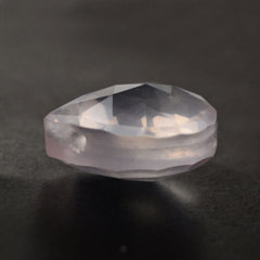 ROSE QUARTZ ROSE CUT BRIOLETTE HEART (SIDE DRILL) (SEMI-MILKY) (NICE COLOR) 8MM 1.81 Cts.