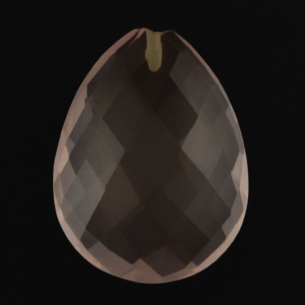 ROSE QUARTZ BRIOLETTE PEAR TRANSPARENT NICE (HALF DRILL) 20X15MM 12.27 Cts.