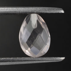 ROSE QUARTZ BRIOLETTE PEAR TRANSPARENT (MEDIUM) (HALF DRILL) 7X5MM 0.72 Cts.