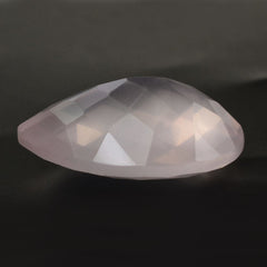 ROSE QUARTZ CHECKER CUT PEAR (SEMI-MILKY) (NICE COLOR) 20X15MM 13.08 Cts.
