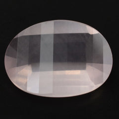 ROSE QUARTZ STEP CUT OVAL TRANSPARENT NICE 18X13MM 8.59 Cts.