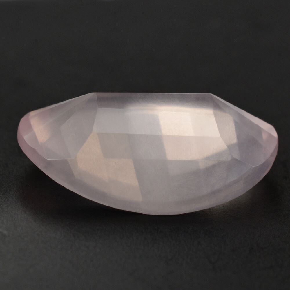 ROSE QUARTZ STEP CUT OVAL TRANSPARENT NICE 18X13MM 8.59 Cts.