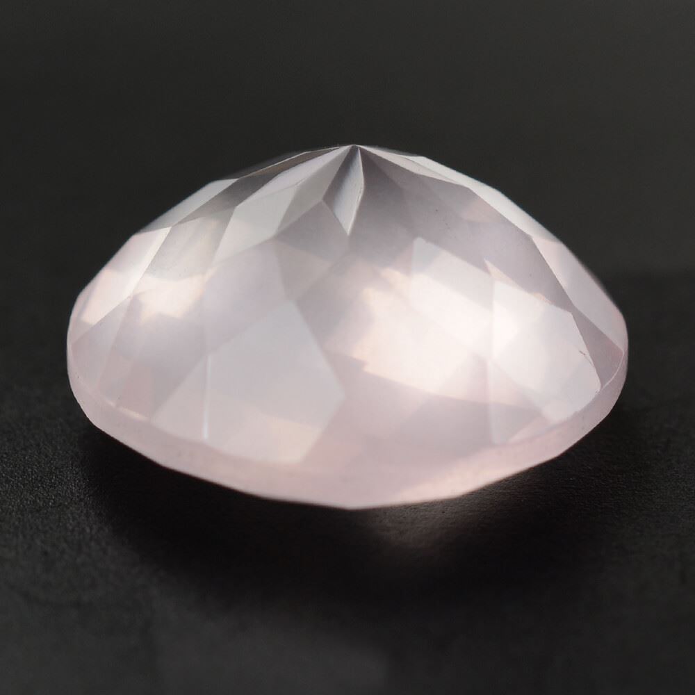 ROSE QUARTZ CHECKER CUT ROUND (SEMI-MILKY) (NICE COLOR) 15MM 10.03 Cts.