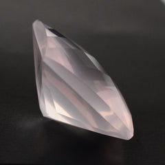 ROSE QUARTZ CHECKER TOP PRINCESS CUT BACK SQUARE (SEMI-MILKY) (NICE COLOR) 12MM 7.11 Cts.