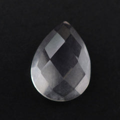 ROSE QUARTZ CHECKER PEAR CAB TRANSPARENT (MEDIUM) 8X6MM 1.18 Cts.