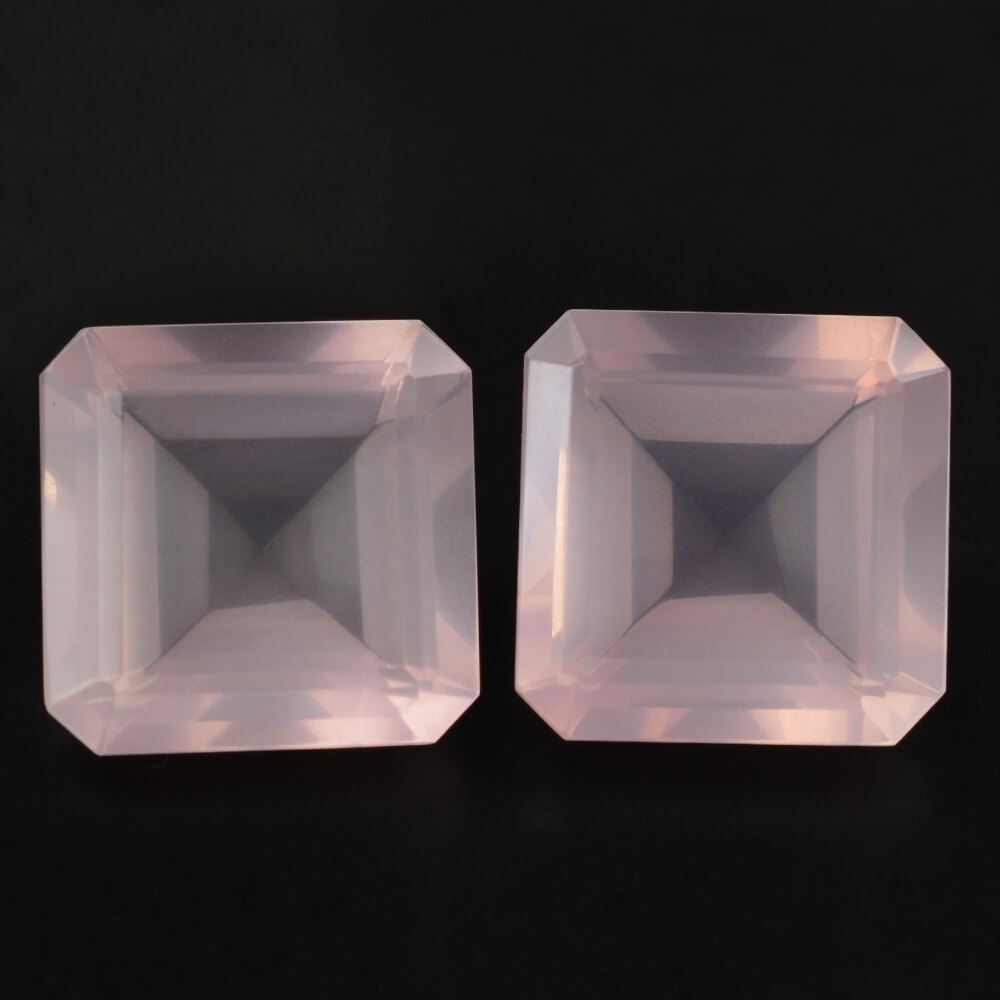 ROSE QUARTZ CUT SQUARE OCTAGON TRANSPARENT (MEDIUM)14MM 11.16 Cts.