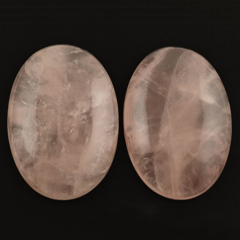 ROSE QUARTZ OVAL CAB (MILKY) 40X28MM 76.64 Cts.