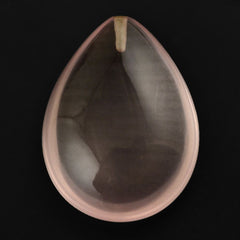 ROSE QUARTZ LENTIL PEAR (HALF DRILL) TRANSPARENT NICE 20X15MM 12.79 Cts.
