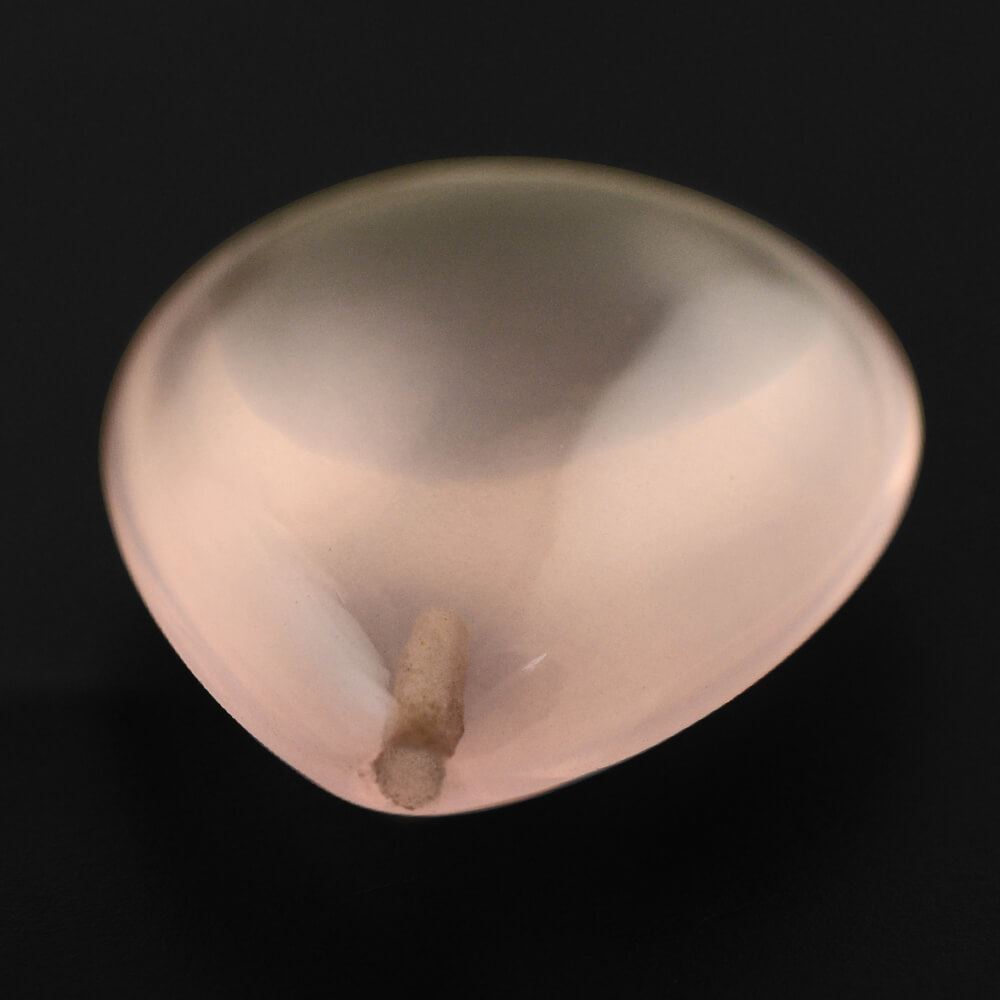 ROSE QUARTZ LENTIL PEAR (HALF DRILL) TRANSPARENT NICE 20X15MM 12.79 Cts.