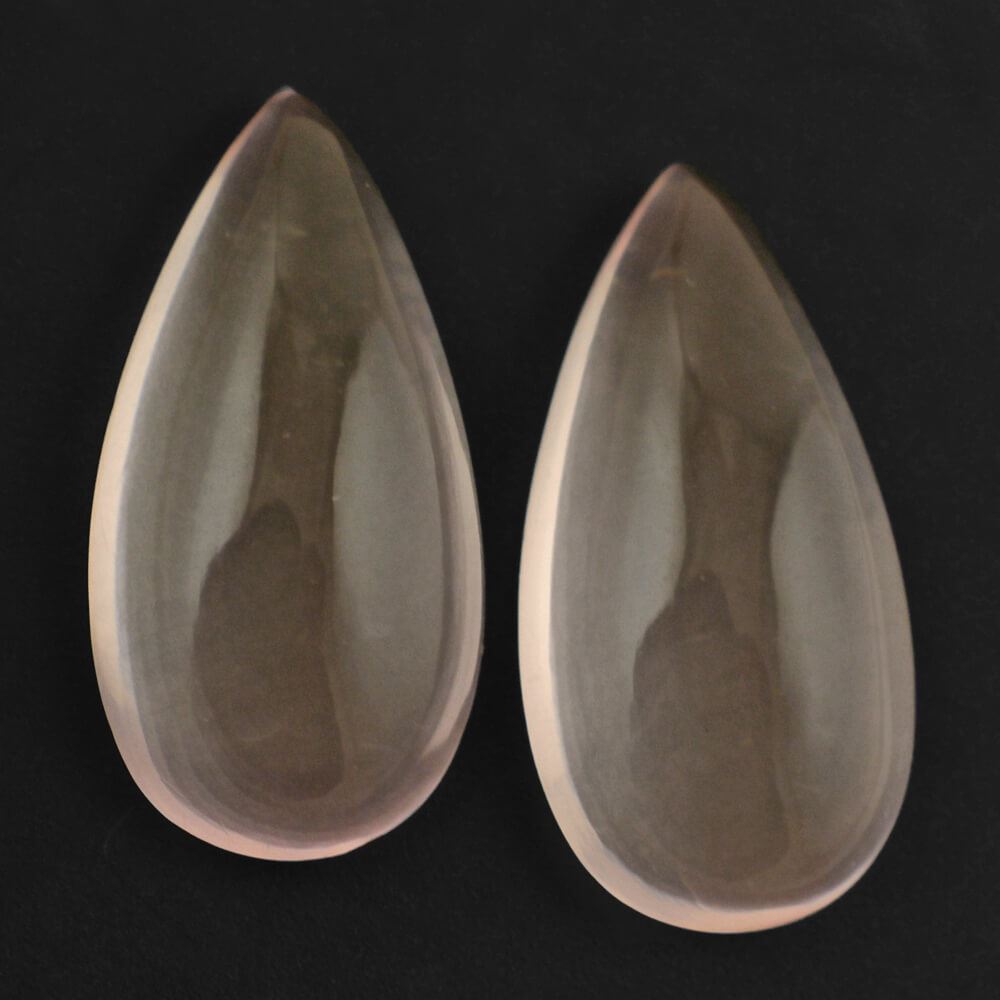 ROSE QUARTZ PEAR CAB TRANSPARENT (NICE) 14X7MM 2.66 Cts.