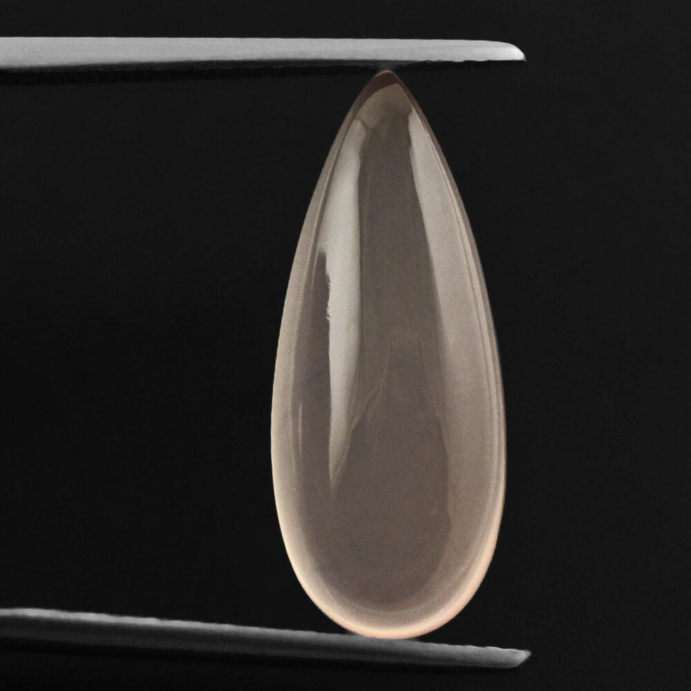 ROSE QUARTZ PEAR CAB (SEMI-MILKY) (NICE COLOR) 20X8MM 5.64 Cts.