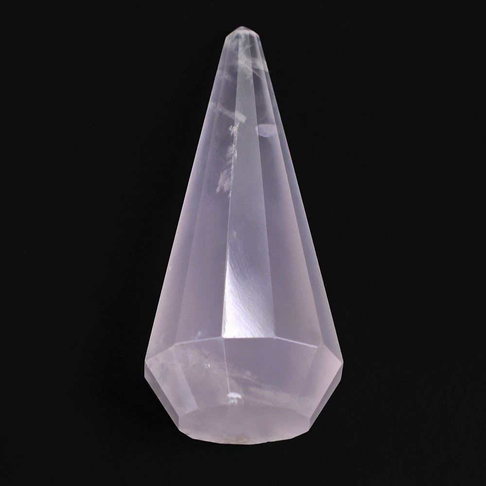 ROSE QUARTZ LONG FACETED DROPS 35X15MM 39.98 Cts.