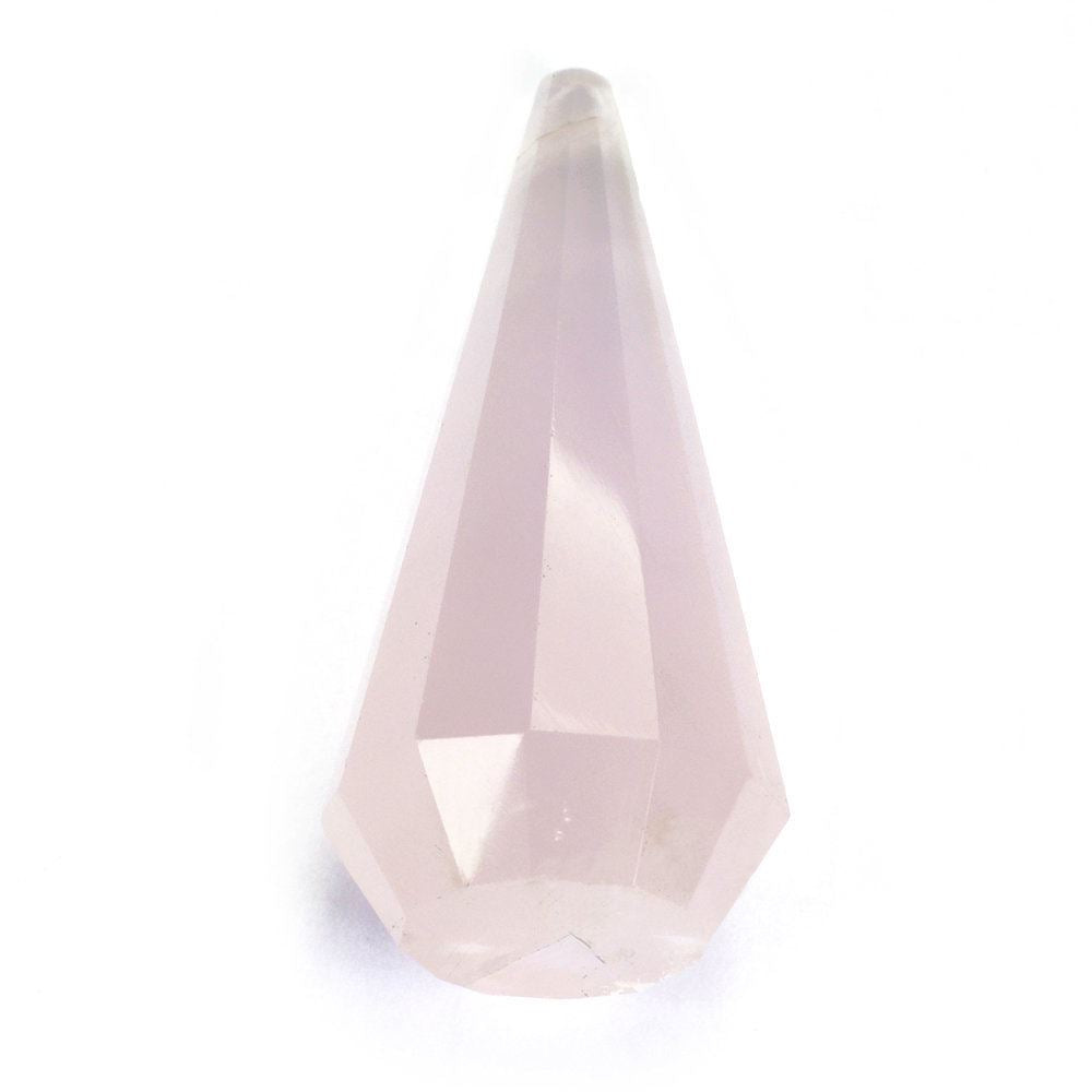 ROSE QUARTZ LONG FACETED DROPS 35X15MM 39.98 Cts.