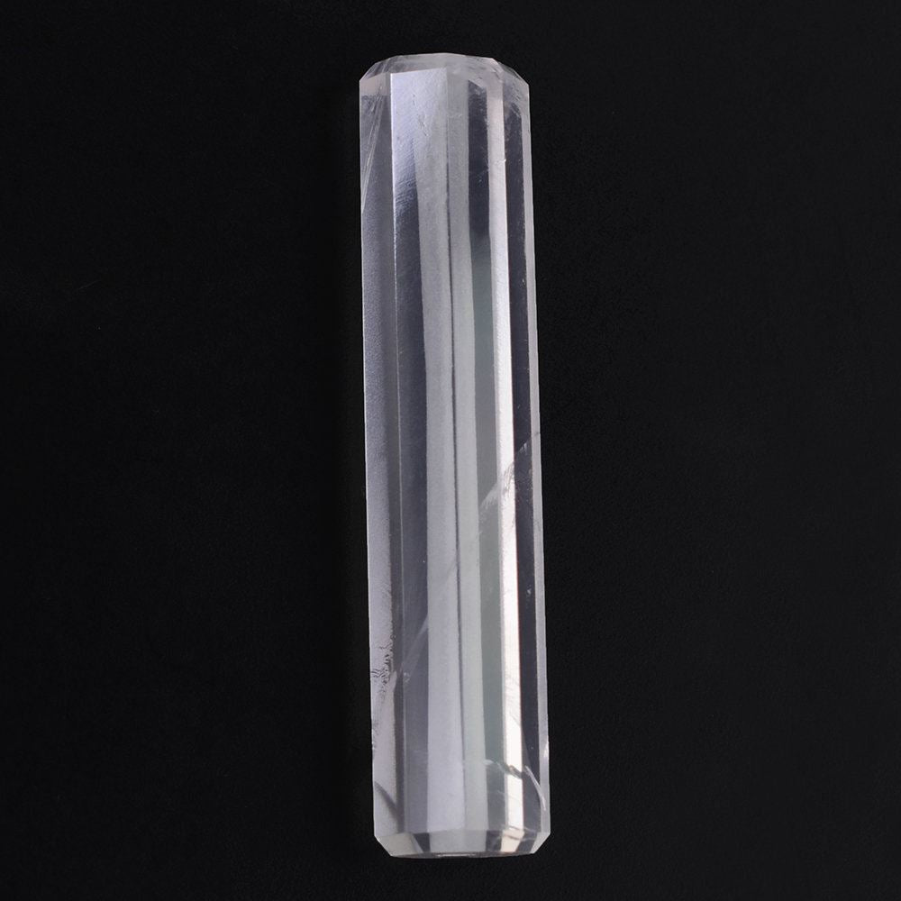ROSE QUARTZ STEP CUT BARREL (FULL DRILL 1MM) (HI) 34X7MM 17.30 Cts.