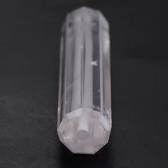 ROSE QUARTZ STEP CUT BARREL (FULL DRILL 1MM) (HI) 34X7MM 17.30 Cts.