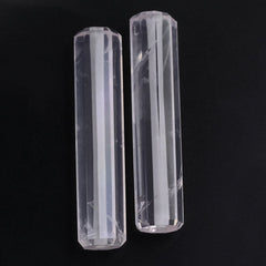 ROSE QUARTZ STEP CUT BARREL (FULL DRILL 1MM) (HI) 34X7MM 17.30 Cts.