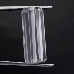 ROSE QUARTZ STEP CUT BARREL (FULL DRILL 1MM) 20X8MM 13.13 Cts.