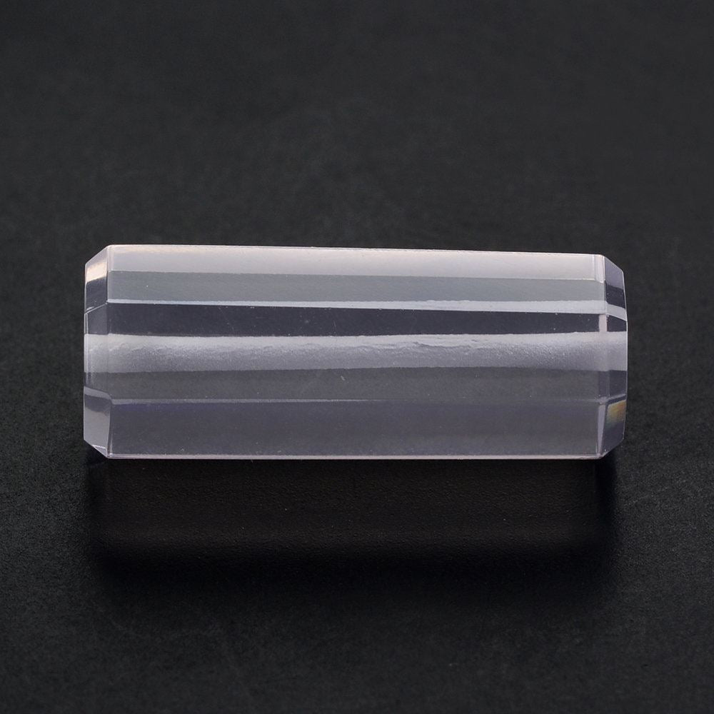 ROSE QUARTZ STEP CUT BARREL (FULL DRILL 1MM) 20X8MM 13.13 Cts.