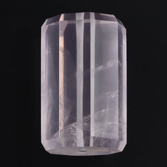 ROSE QUARTZ STEP CUT BARREL (FULL DRILL 1MM) (HI) 25X16MM 63.00 Cts.