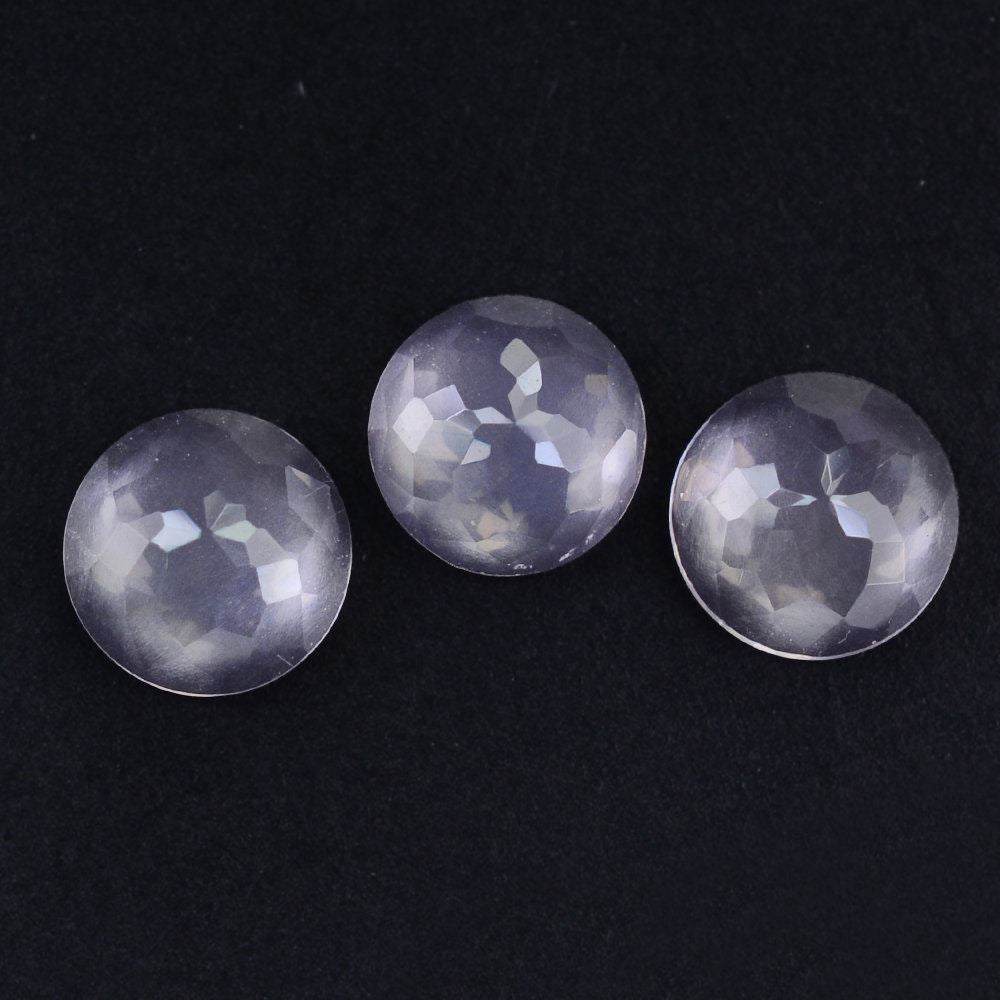 ROSE QUARTZ FLOWER CUT ROUND CAB 5MM 0.40 Cts.