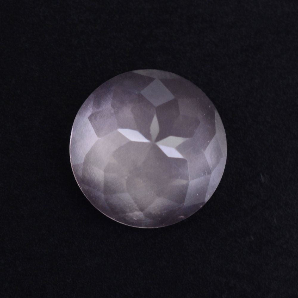 ROSE QUARTZ FLOWER CUT ROUND CAB 6MM 0.68 Cts.