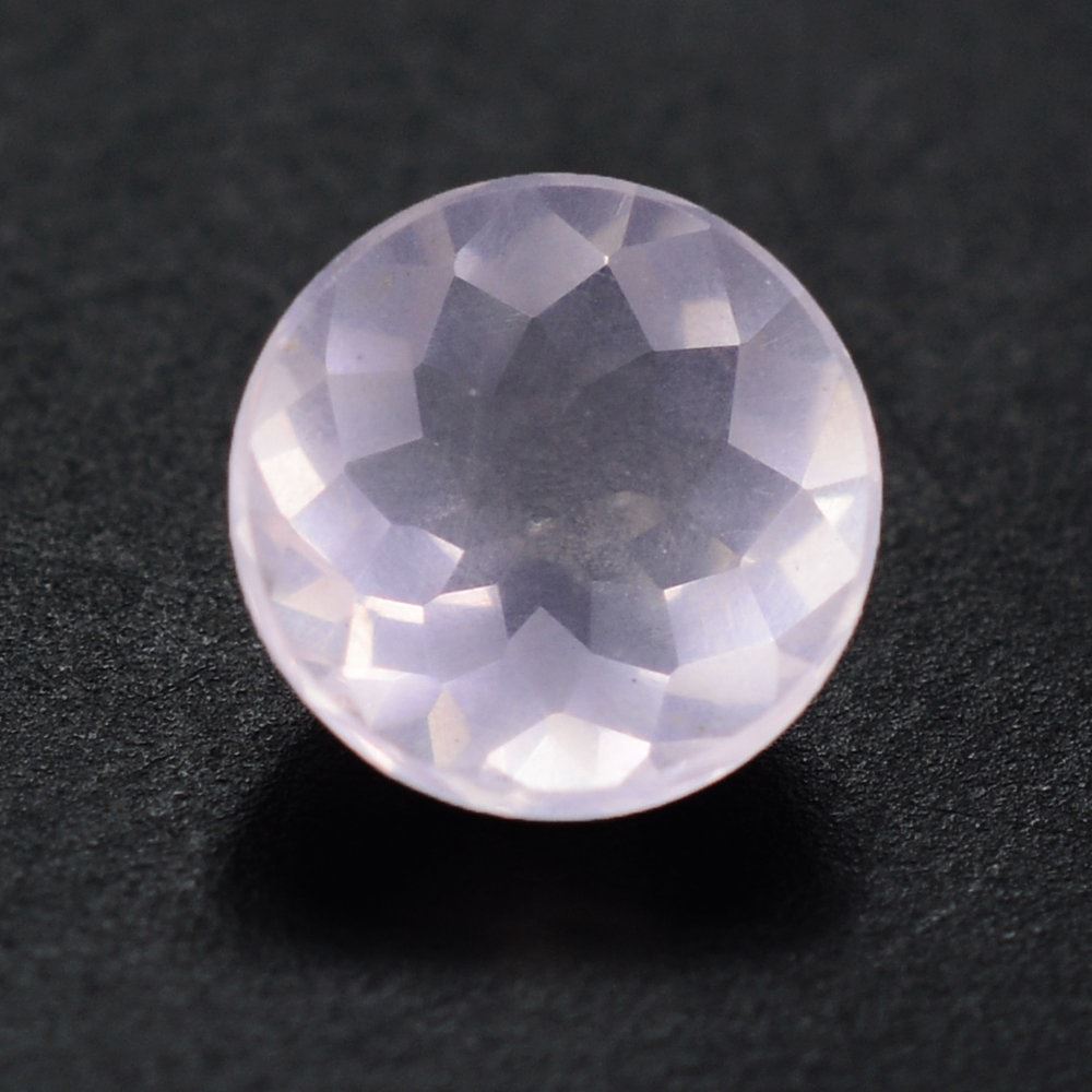 ROSE QUARTZ FLOWER CUT ROUND CAB 6MM 0.68 Cts.