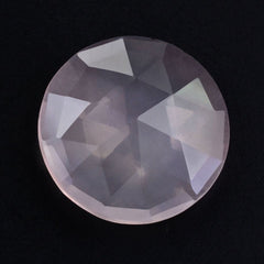 ROSE QUARTZ ROSE CUT BRIOLETTE ROUND 12MM 3.77 Cts.