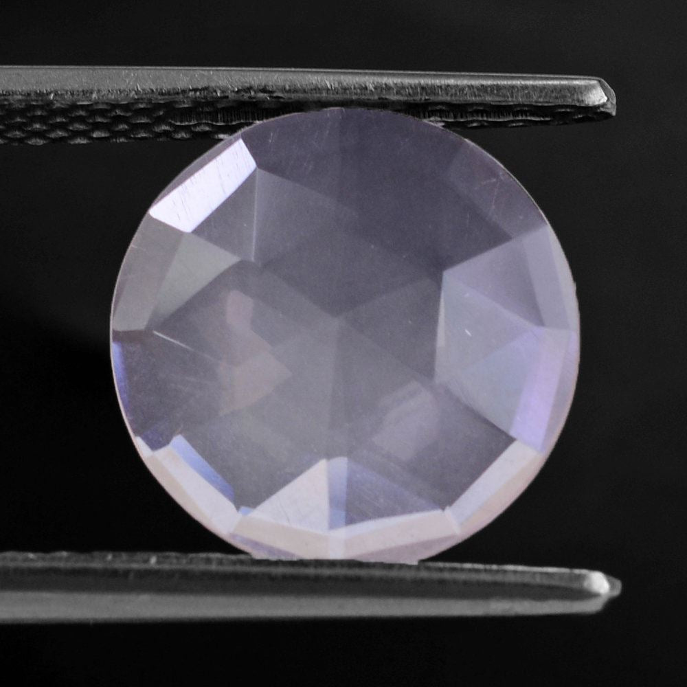 ROSE QUARTZ ROSE CUT BRIOLETTE ROUND 12MM 3.77 Cts.