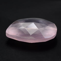ROSE QUARTZ ROSE CUT BRIOLETTE IRREGULAR HEART 15X14MM 4.76 Cts.