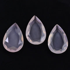 ROSE QUARTZ BOTH SIDE TABLE CUT PEAR 12X10MM 2.08 Cts.