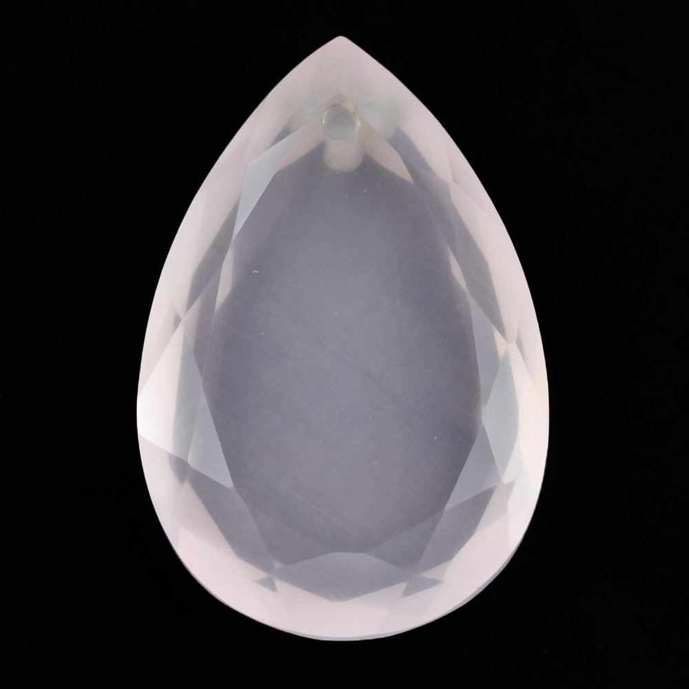 ROSE QUARTZ BOTH SIDE TABLE CUT PEAR (FULL DRILL) 22X15MM 13.85 Cts.