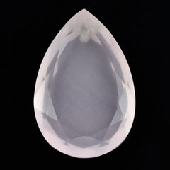 ROSE QUARTZ BOTH SIDE TABLE CUT PEAR (FULL DRILL) 22X15MM 13.85 Cts.