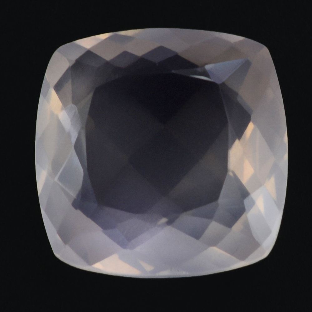 ROSE QUARTZ ANTIKE CUSHION WITH ONE SIDE TABLE CUT ONE SIDE CHECKER CUT (DES#24) 12MM 6.23 Cts.