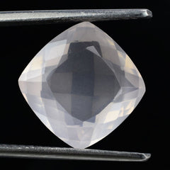ROSE QUARTZ ANTIKE CUSHION WITH ONE SIDE TABLE CUT ONE SIDE CHECKER CUT (DES#24) 12MM 6.23 Cts.