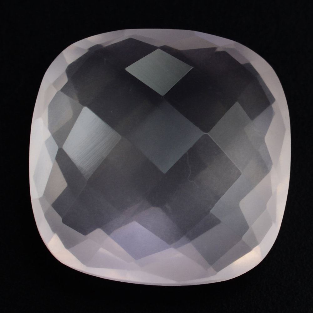 ROSE QUARTZ BRIOLETTE CUSHION (SEMI-MILKY) 12MM 6.21 Cts.