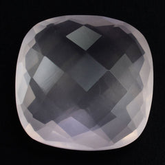 ROSE QUARTZ BRIOLETTE CUSHION (SEMI-MILKY) 12MM 6.21 Cts.