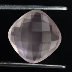 ROSE QUARTZ BRIOLETTE CUSHION (SEMI-MILKY) 12MM 6.21 Cts.