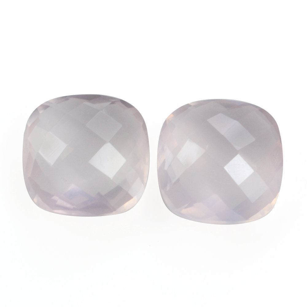 ROSE QUARTZ BRIOLETTE CUSHION (SEMI-MILKY) 12MM 6.21 Cts.