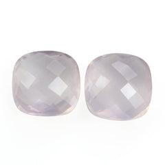 ROSE QUARTZ BRIOLETTE CUSHION (SEMI-MILKY) 12MM 6.21 Cts.