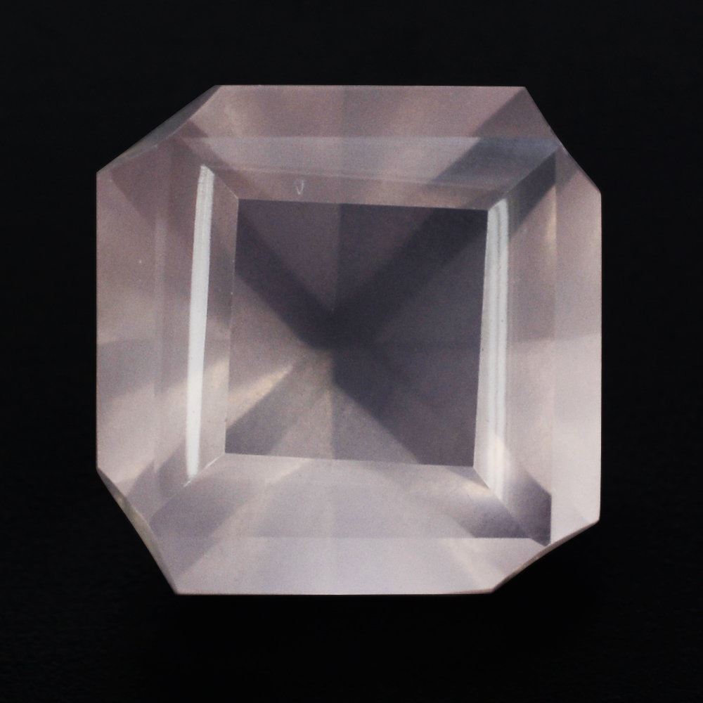 ROSE QUARTZ ASCHER CONCAVE SQUARE-OCTAGON (DES#139) 10MM 3.55 Cts.