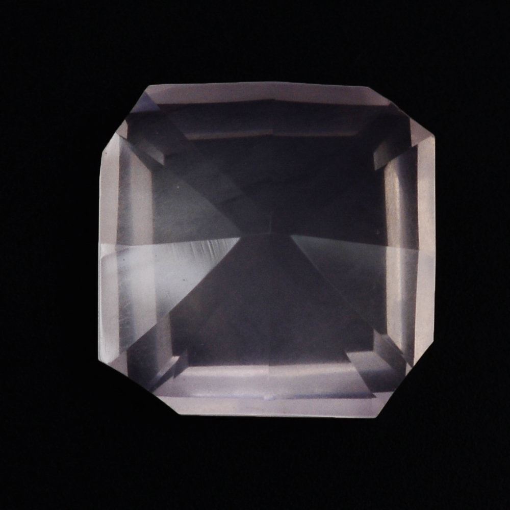 ROSE QUARTZ ASCHER CONCAVE SQUARE-OCTAGON (DES#139) 10MM 3.55 Cts.