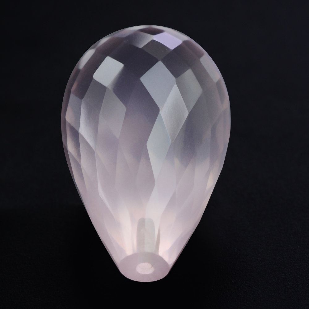 ROSE QUARTZ FACETED DROPS (HALF DRILL) 20X12MM 17.70 Cts.