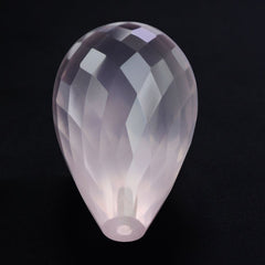 ROSE QUARTZ FACETED DROPS (HALF DRILL) 20X12MM 17.70 Cts.