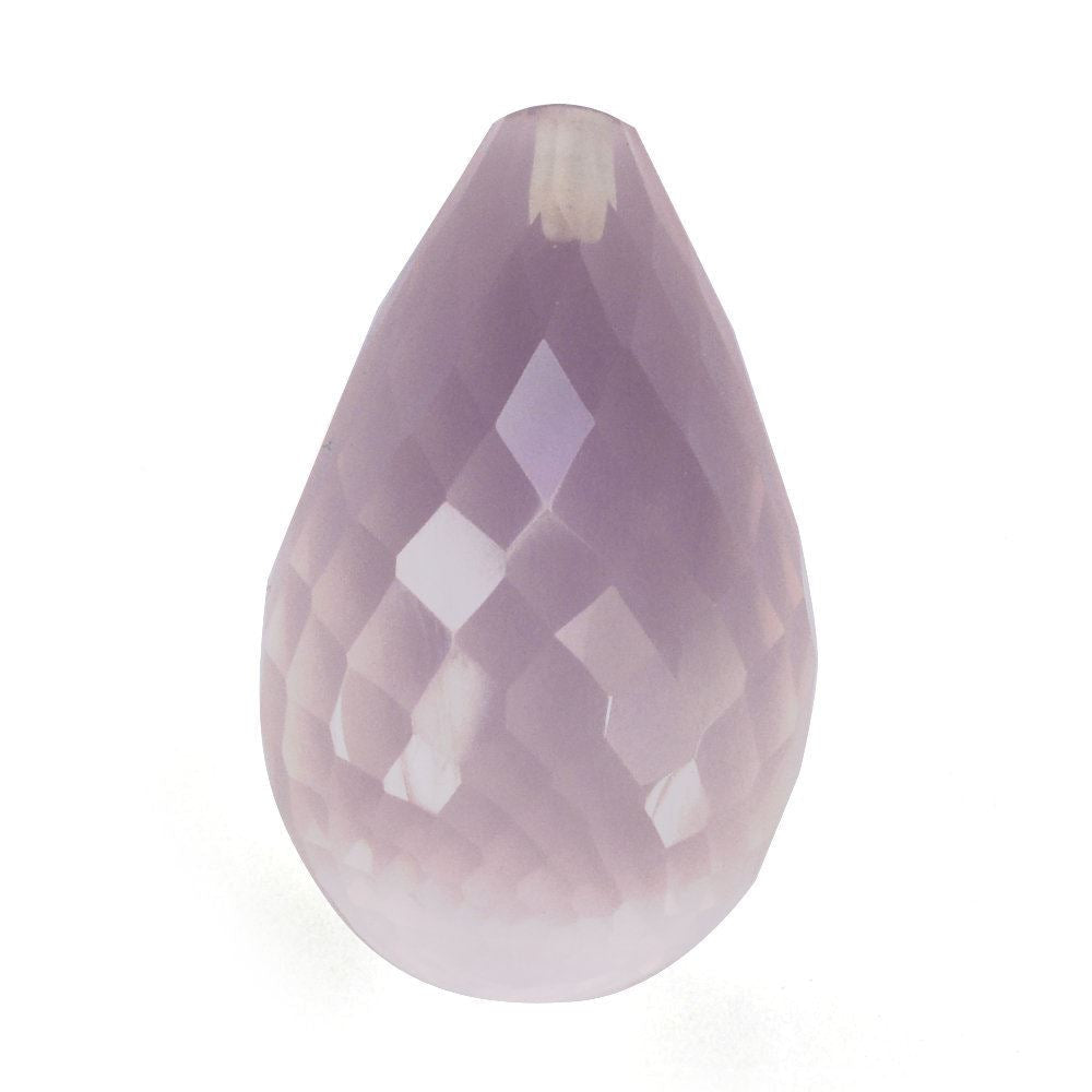 ROSE QUARTZ FACETED DROPS (HALF DRILL) 20X12MM 17.70 Cts.